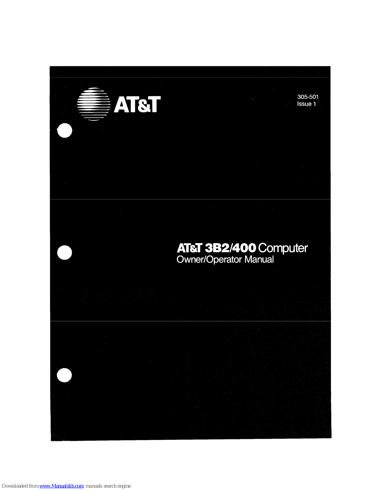 AT&T 3B2/400 Owner's/operator's Manual