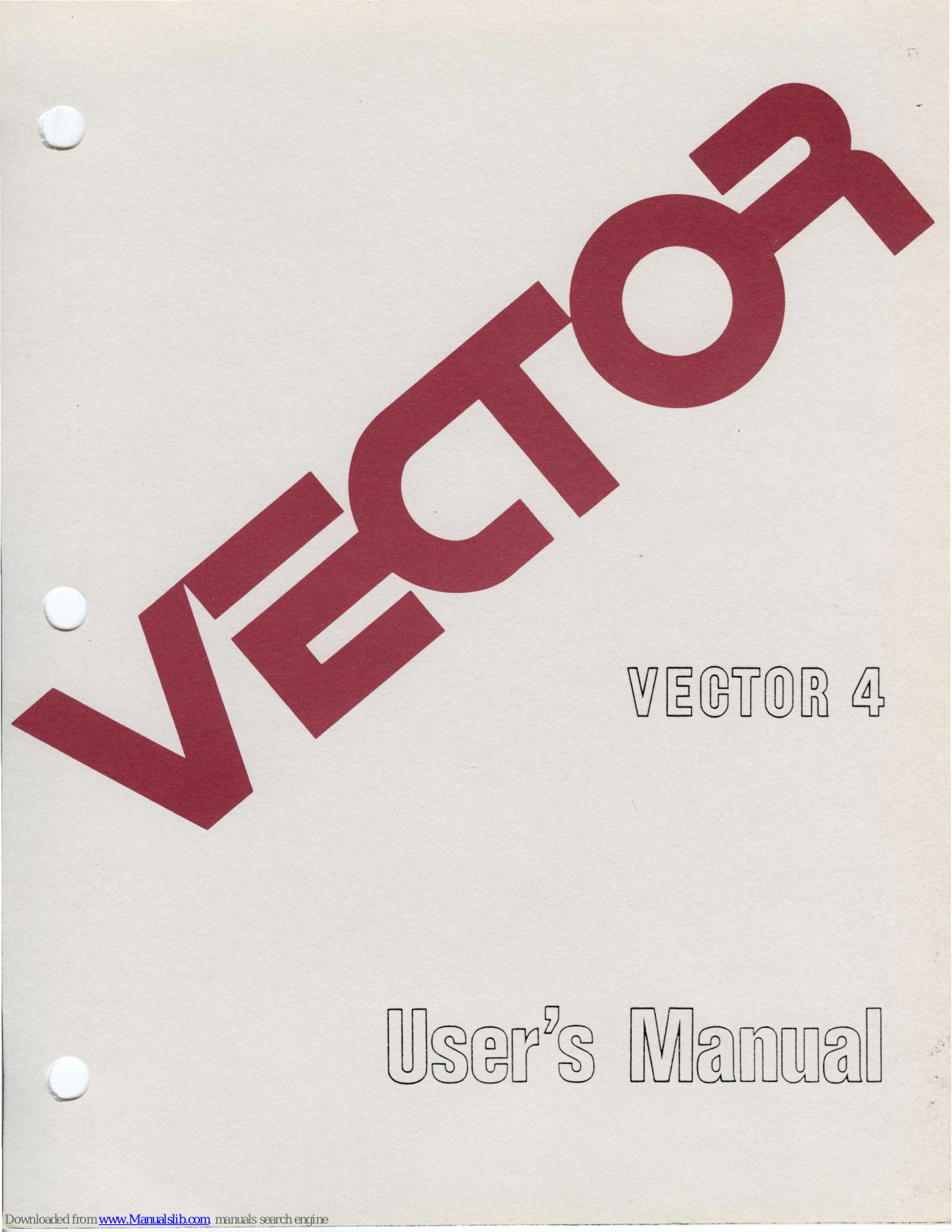 Vector Graphic Vector 4 User Manual