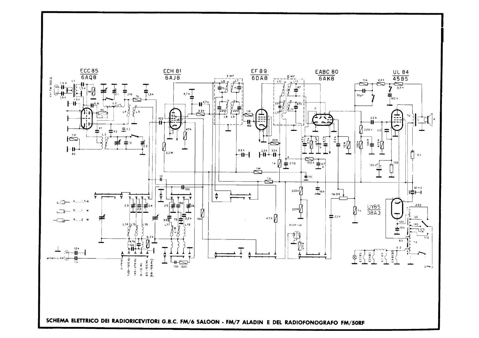 GBC fm 6, fm 7 schematic