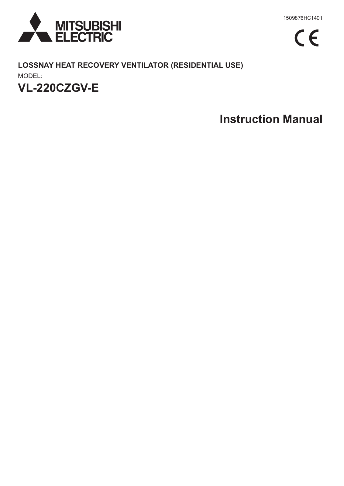 Mitsubishi Electric VL-220CZGV-E User guide