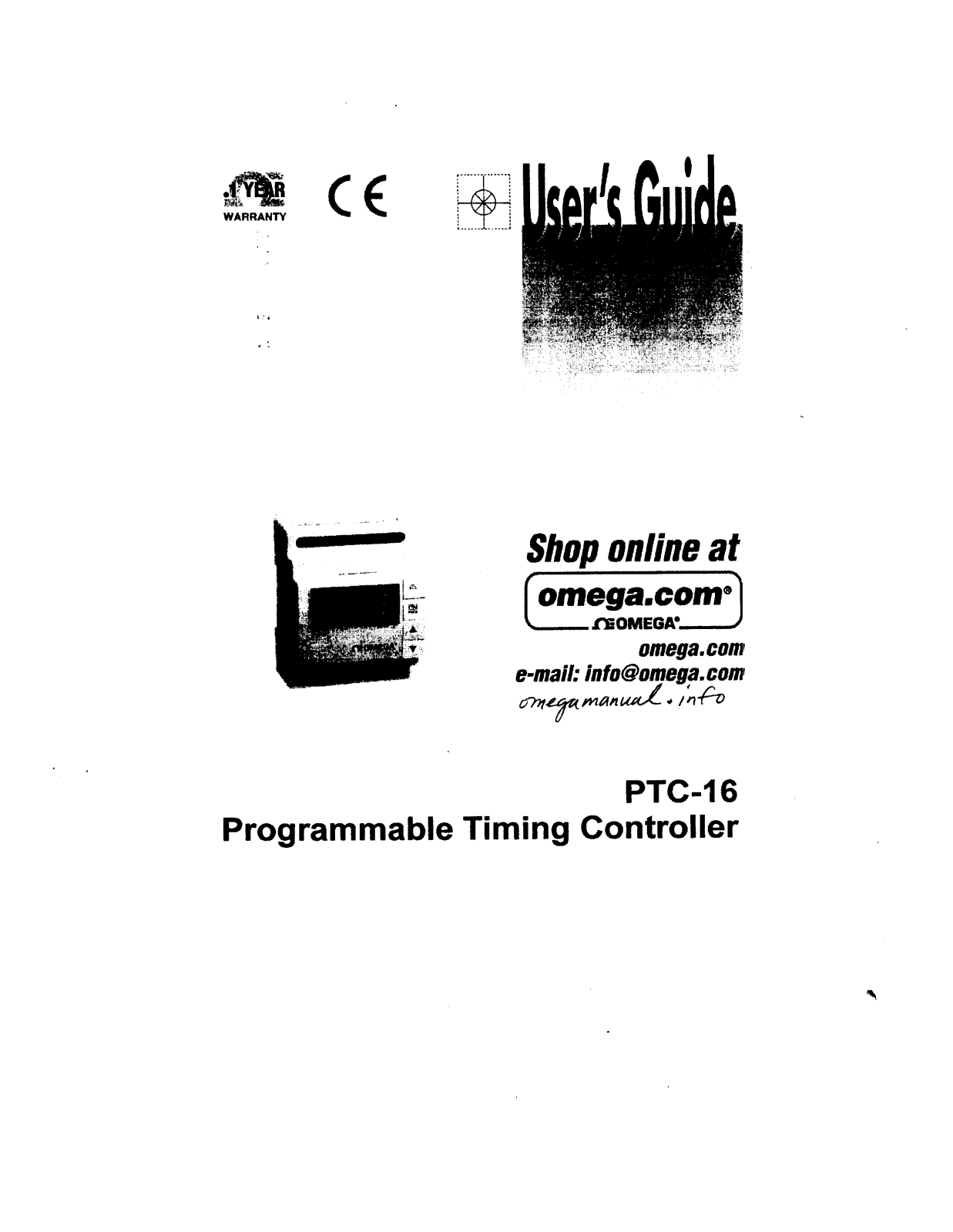 Omega PTC-16 User guide - ManualMachine.com