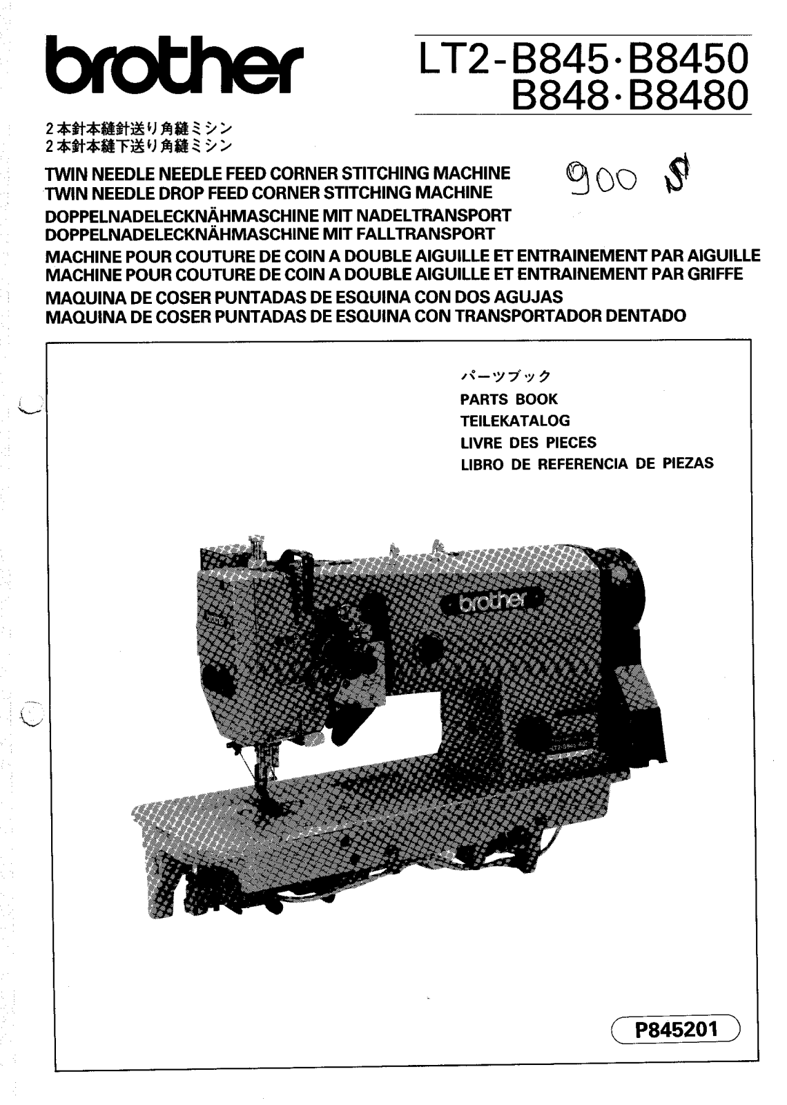 Brother LT2 B8480 Parts Book