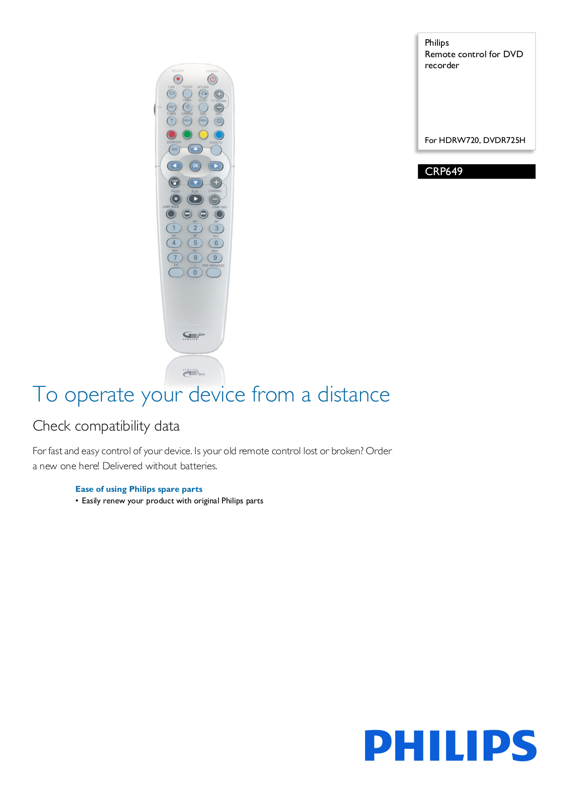 Philips CRP649/01 leaflet - ManualMachine.com