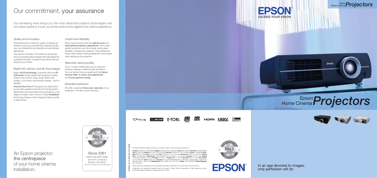 Epson TW3800 Product Sheet