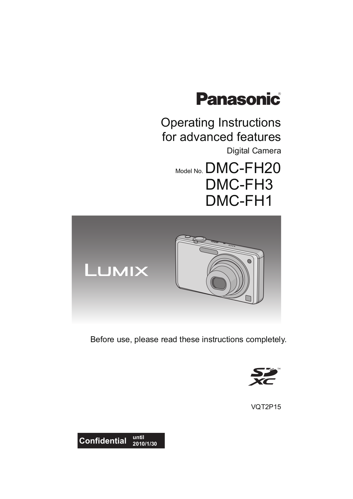 PANASONIC FH20 User Manual