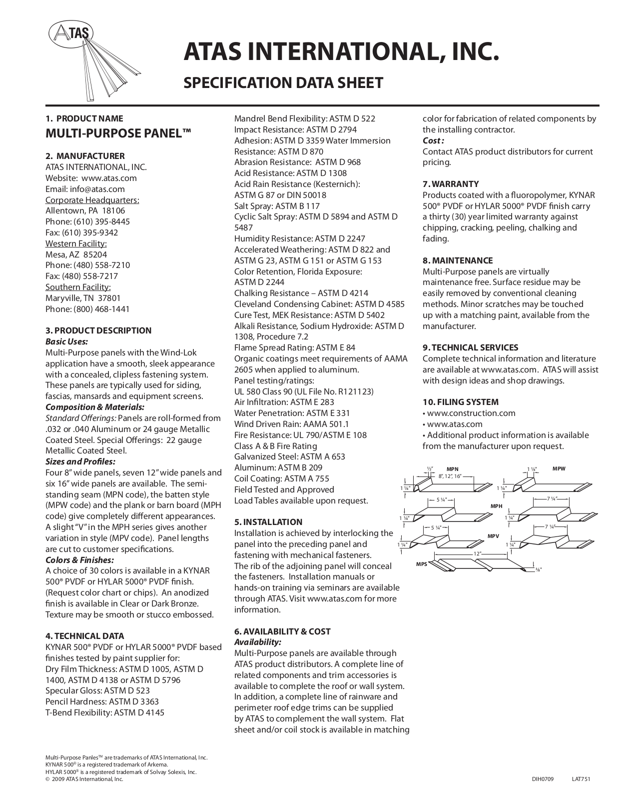 ATAS Multi-Purpose Panel User Manual