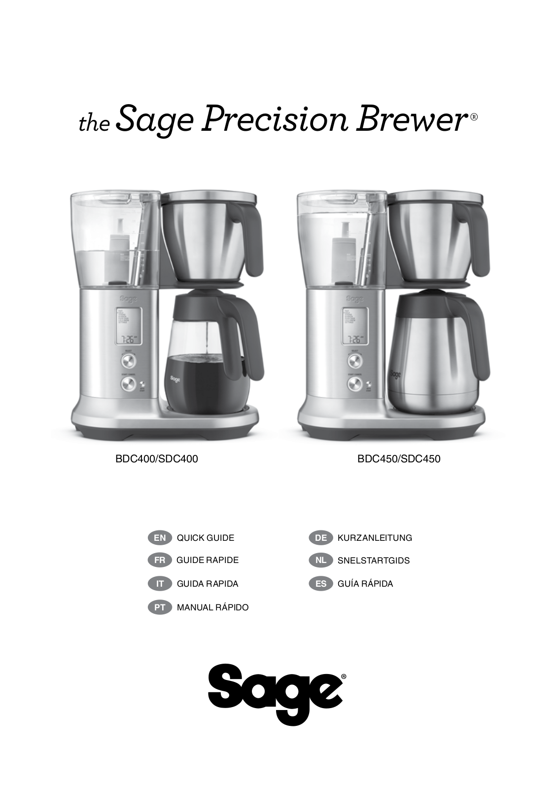 Sage SDC450BSS User Manual