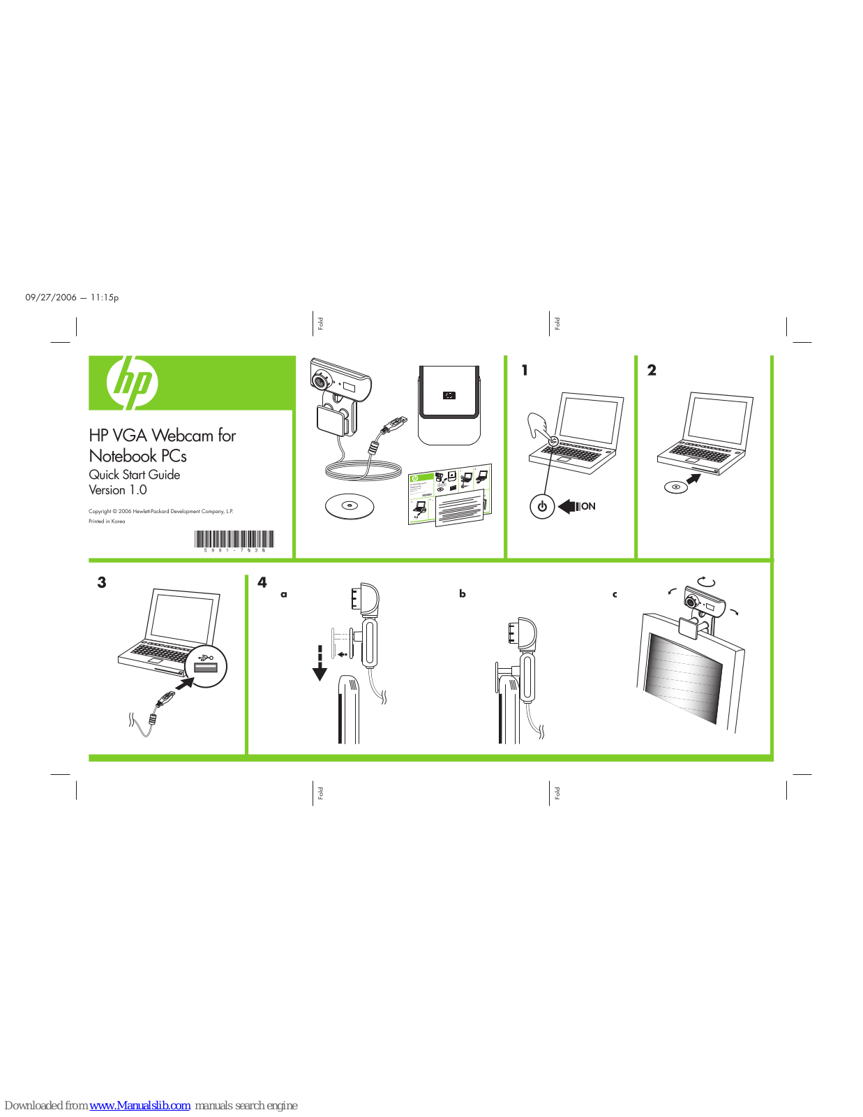 HP RD346AA, SCA0346, RD345AA, SCA0345 Quick Start Manual