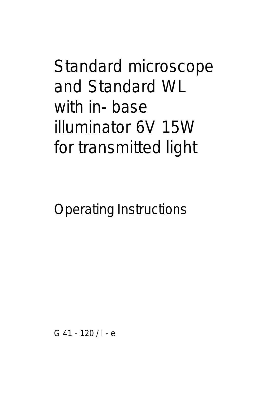 Zeiss 14, 14wl Operating Instructions