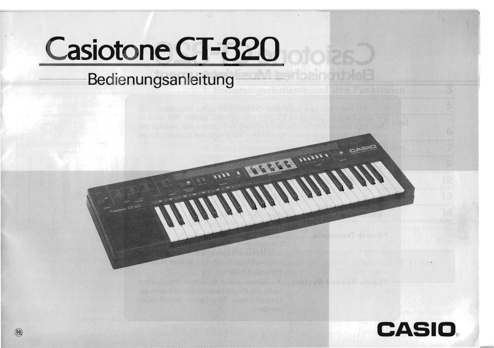 Casio CT-320 User Manual