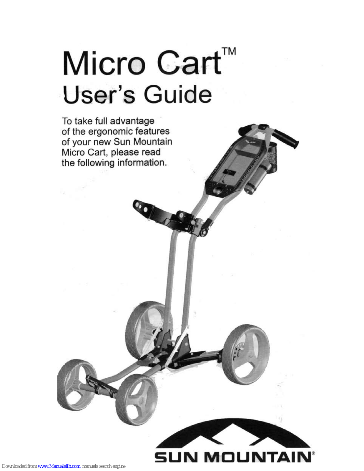 Sun Mountain Micro Cart User Manual - ManualMachine.com