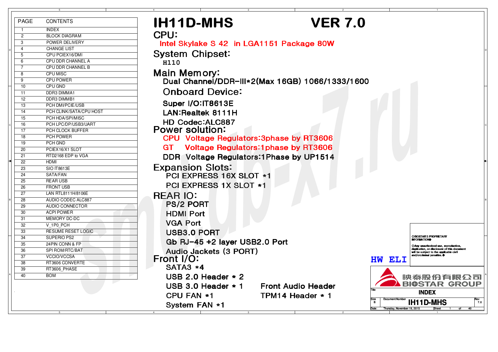 Biostar H110MGV3 Schematics