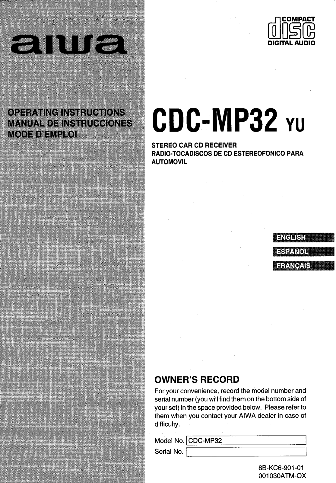 Sony CD-CMP32 User Manual