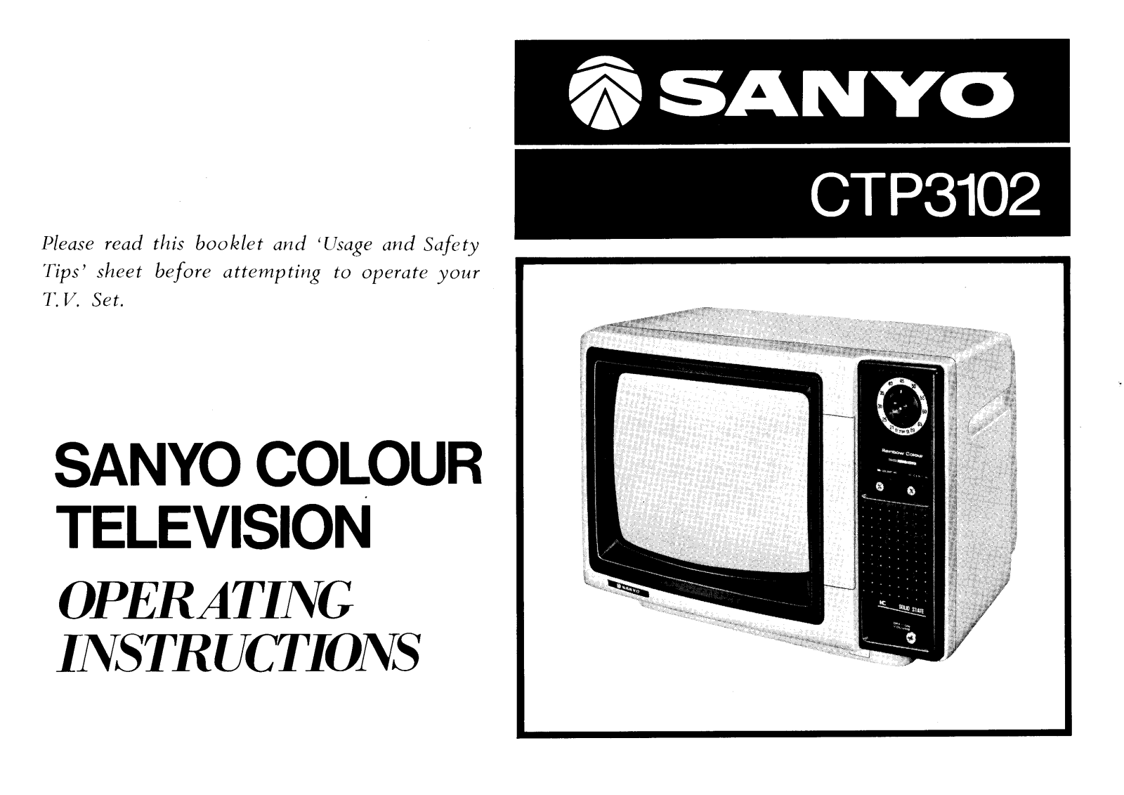 Sanyo CTP3102 Instruction Manual