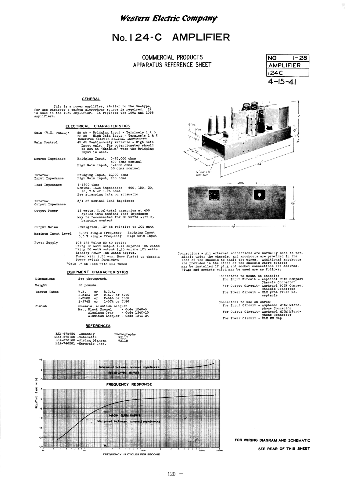 Western Electric 124-C Schematic