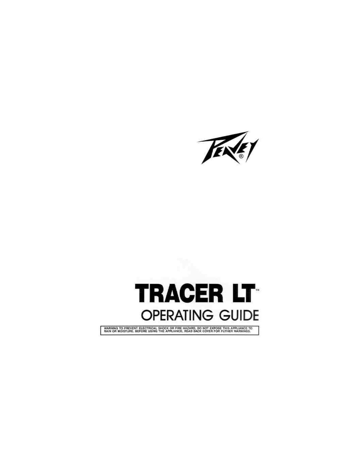 Peavey Tracer LT User Manual