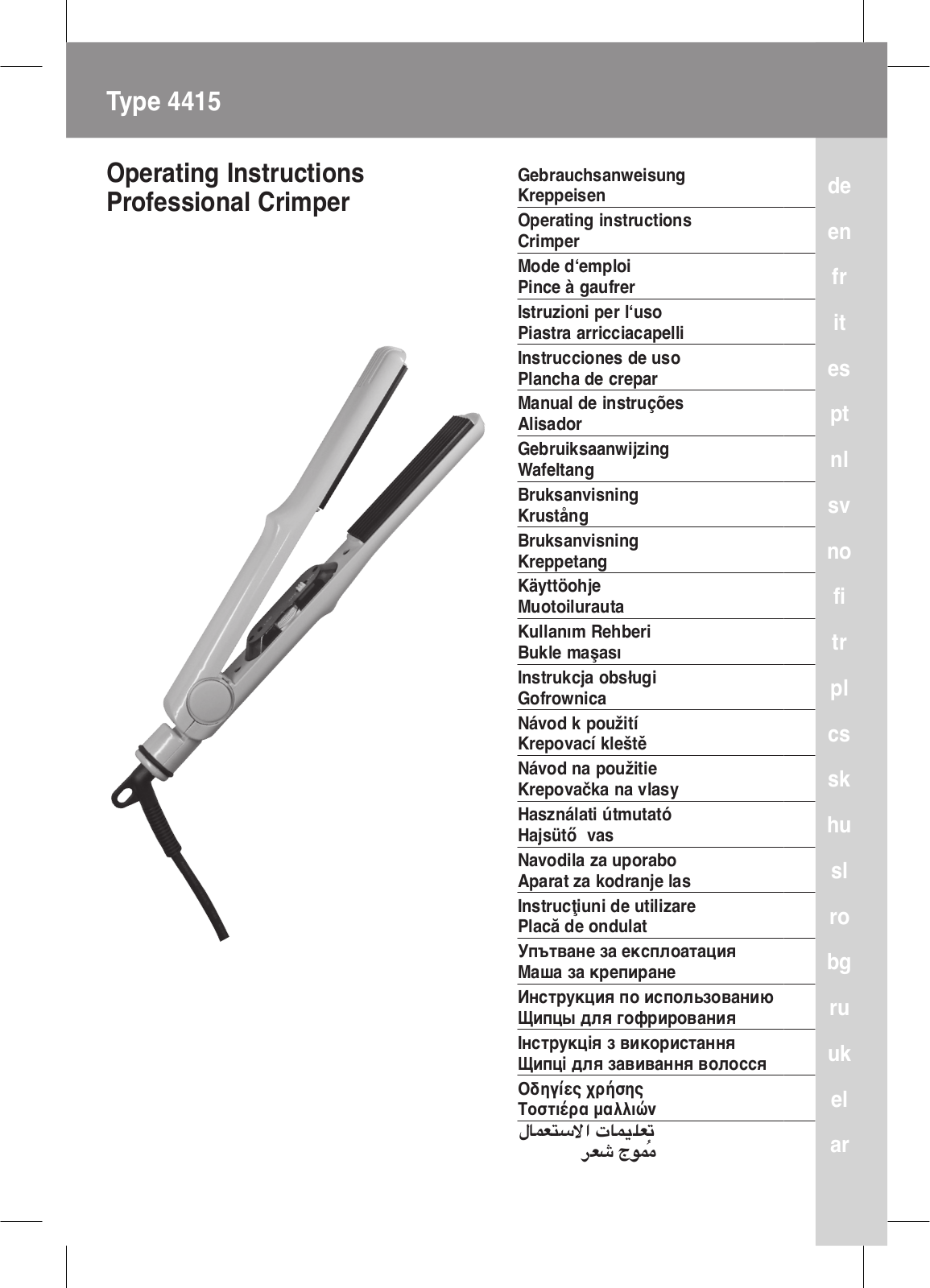 Moser 4415 User Manual