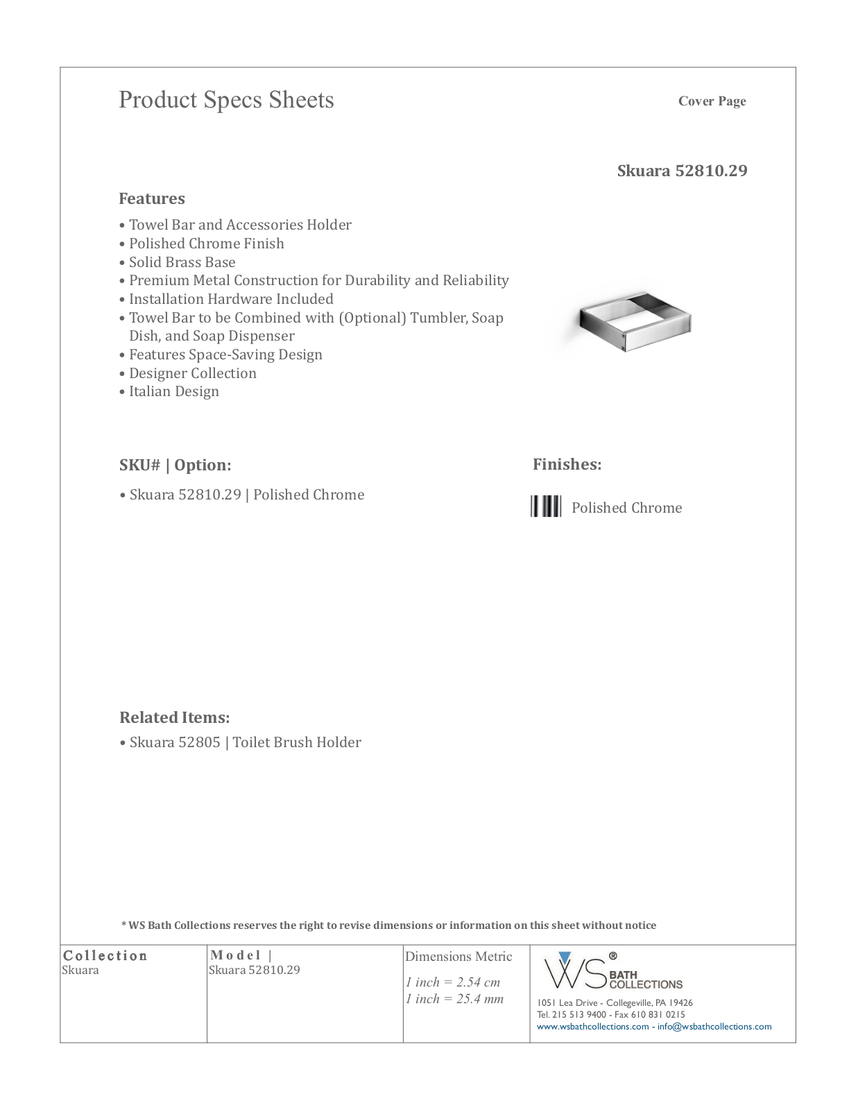 WS Bath Collections WSO3517 Specifications - ManualMachine.com