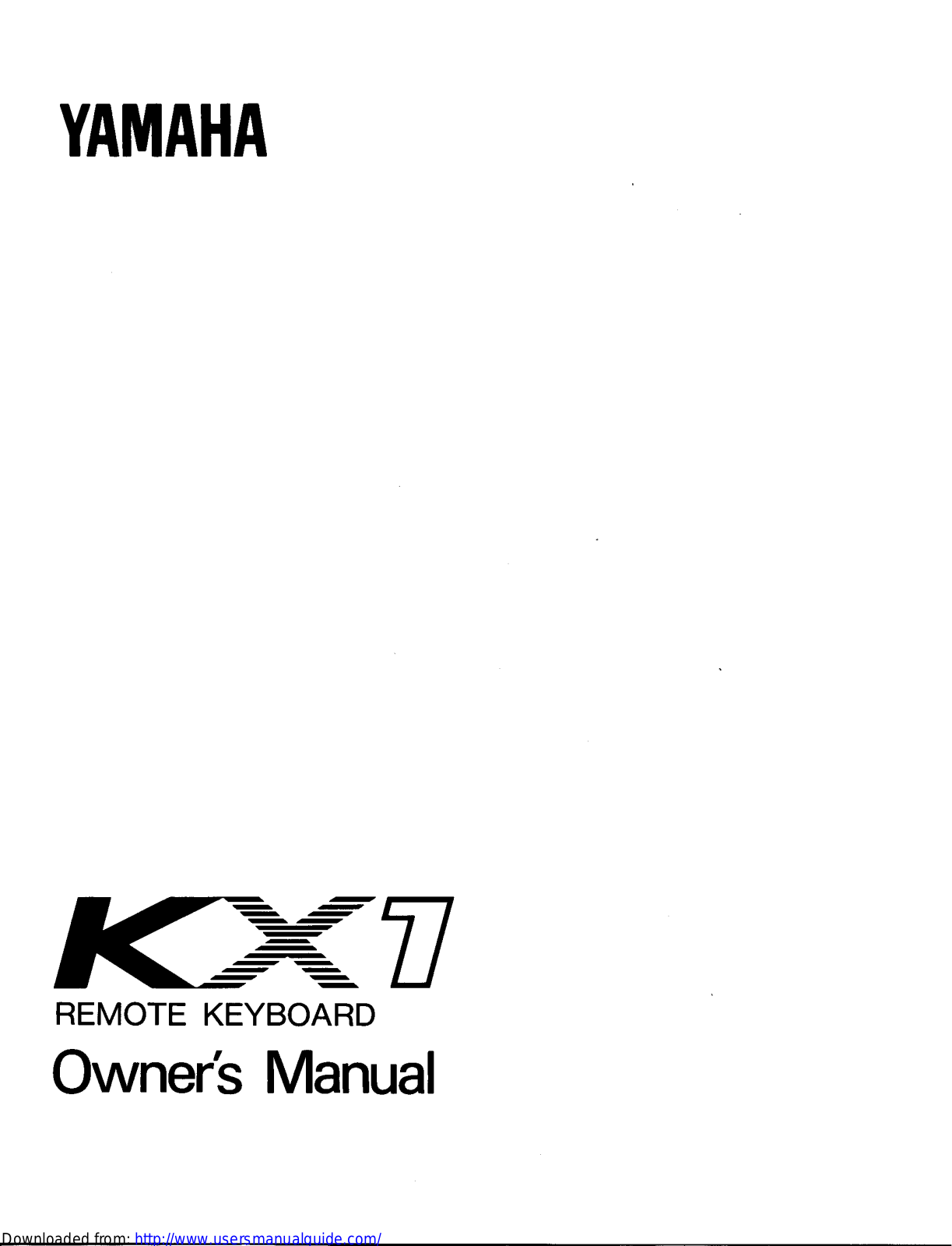 Yamaha Audio KX1 User Manual