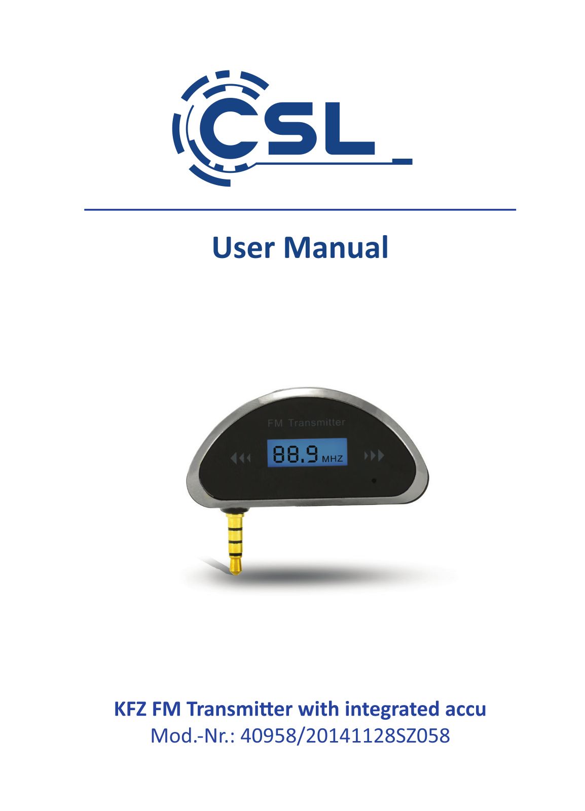 CSL 40958, 20141128SZ058 User Manual