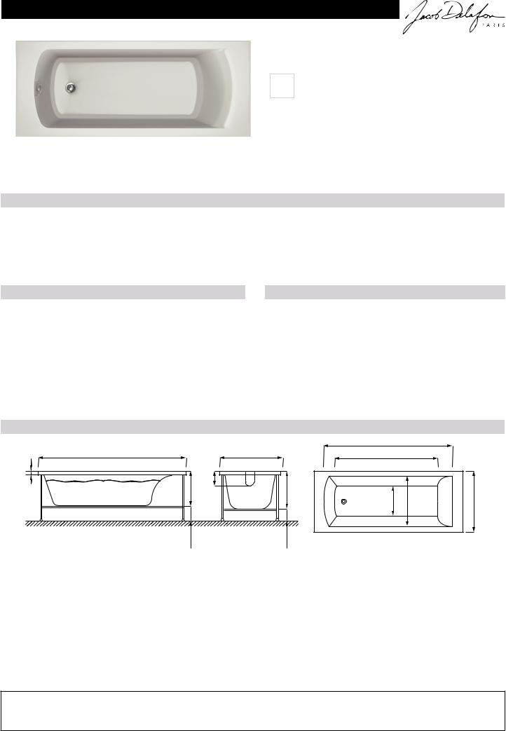 Jacob Delafon OVE E6D302RU-00 User guide