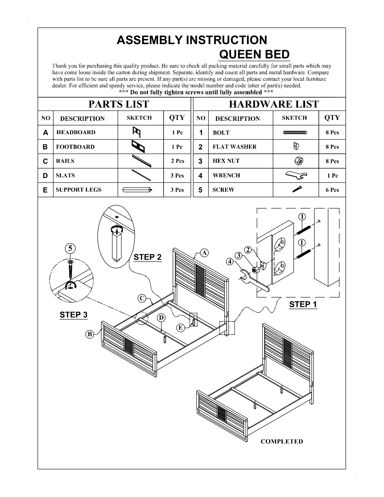 Foundry Select W000190875 Installation & Assembly - ManualMachine.com