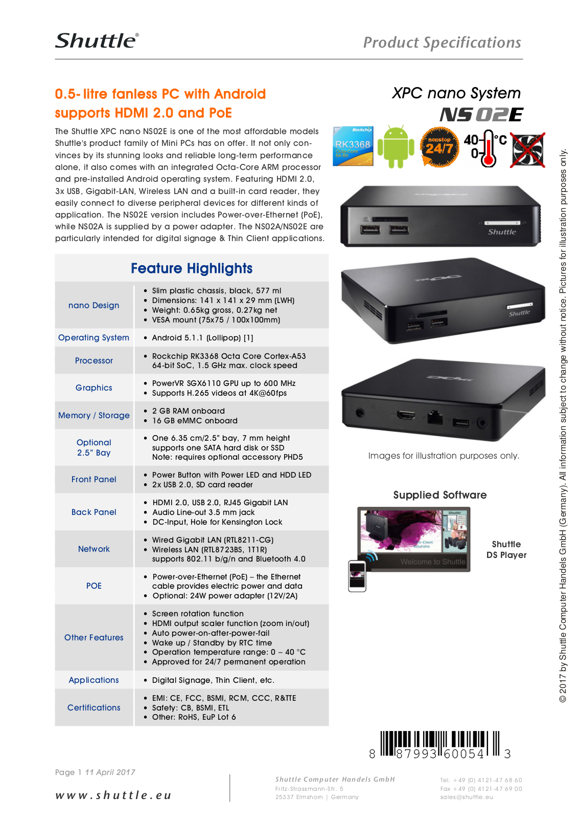 Shuttle NS02E User Manual