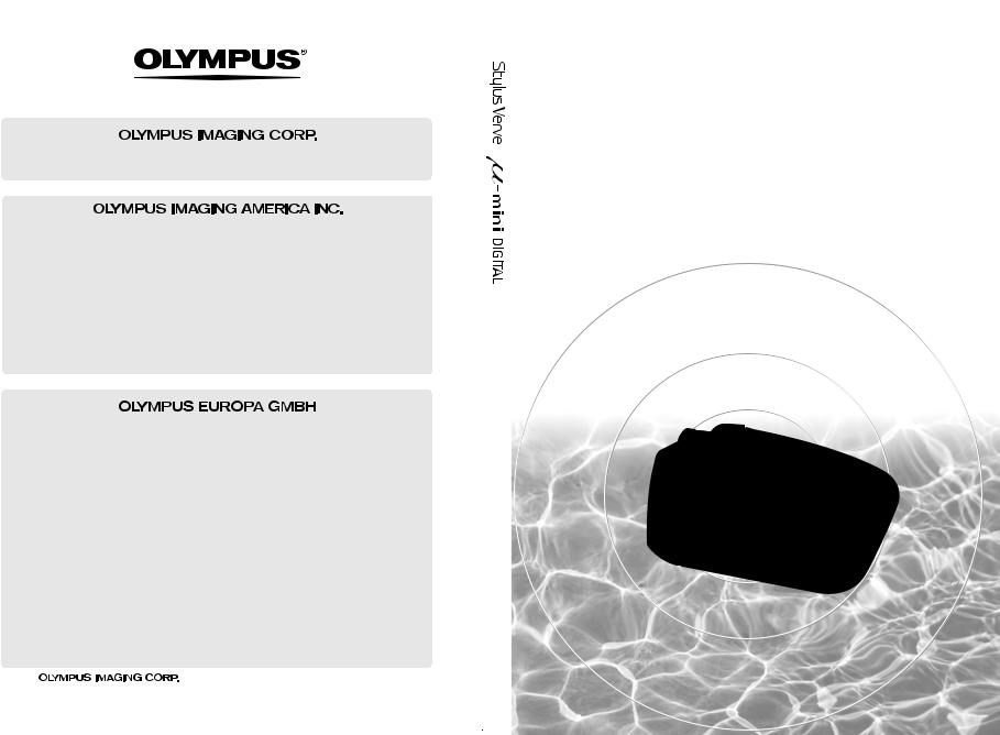 Olympus Mju-mini Digital, Stylus Verve Basic Manual