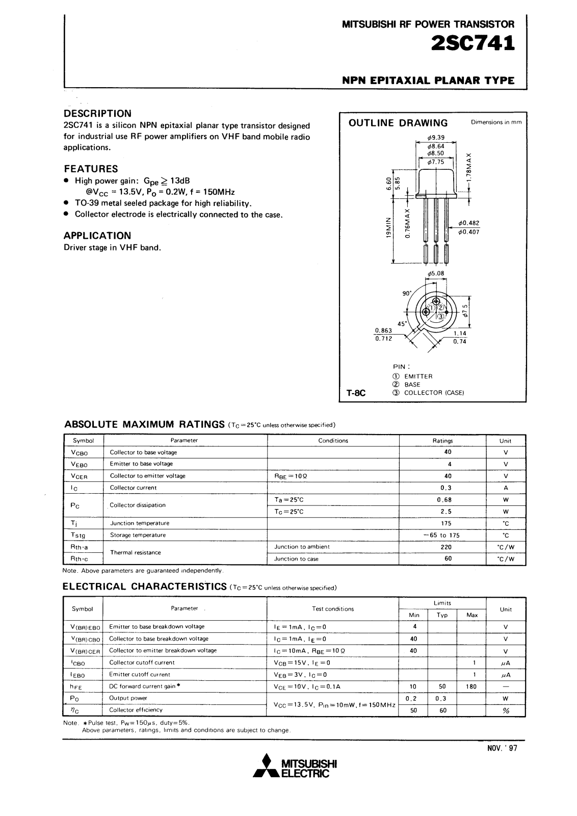 Mitsubishi MF-2500DS-T12-170, MF-2500DS-R14-160, MF-2500DS-R13-170, MF-2500DS-T12-160, MF-2500DS-R14-170 Datasheet