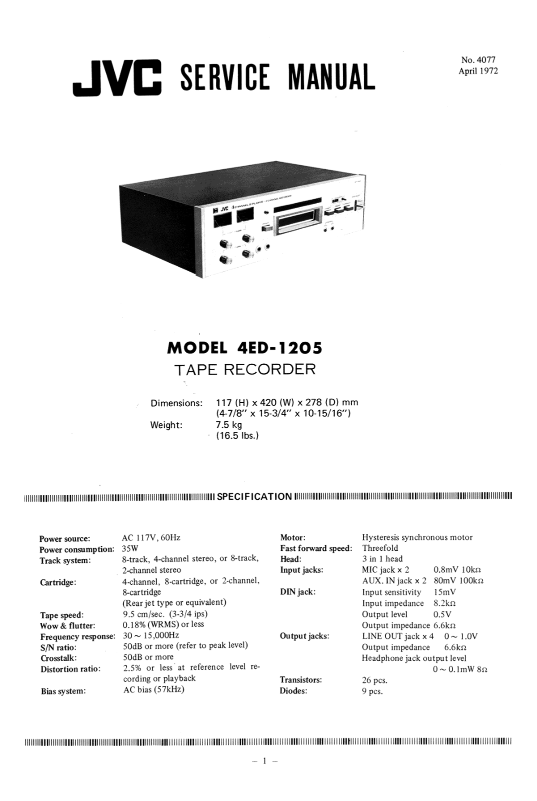 JVC 4-ED-1205 Service manual