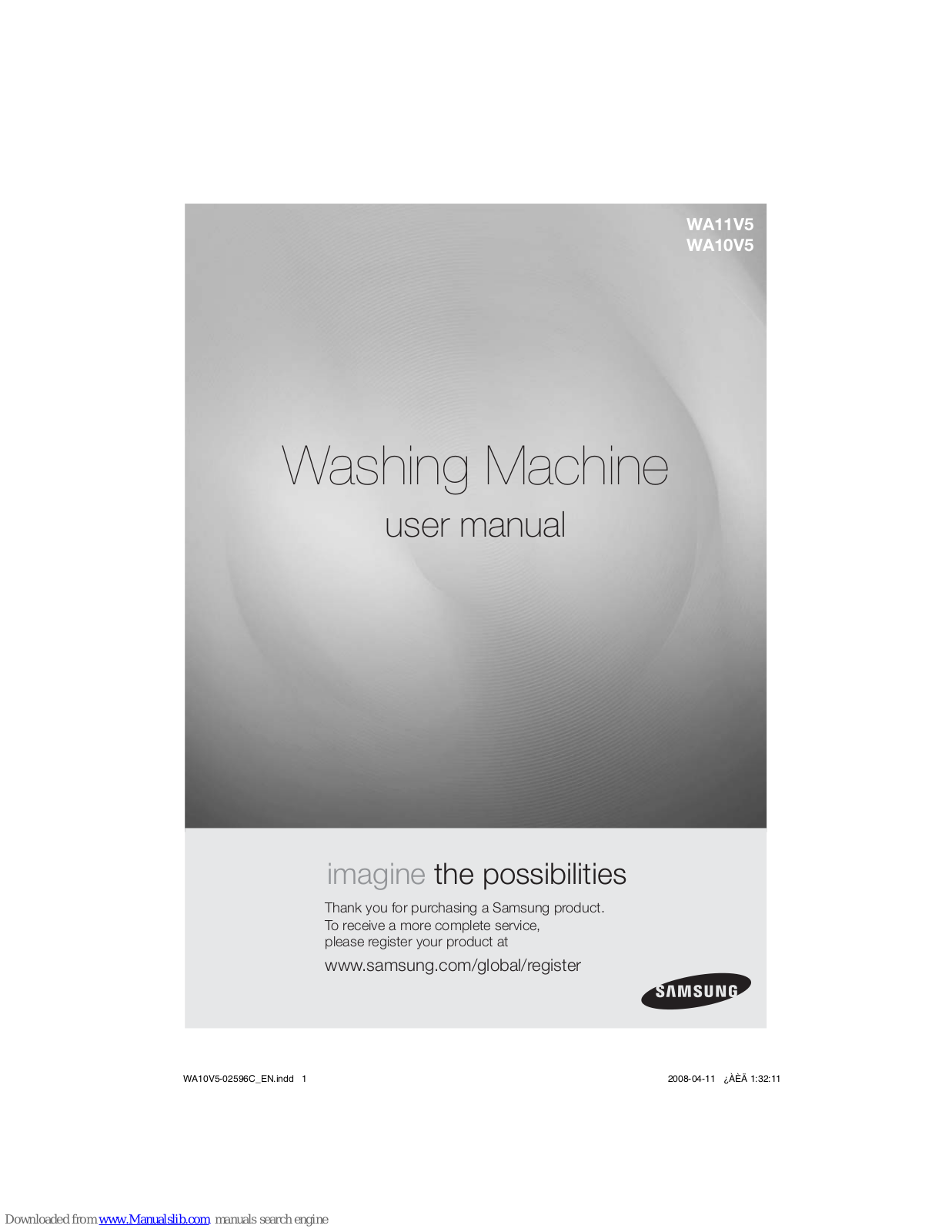 Samsung WA11V5, WA10V5 User Manual