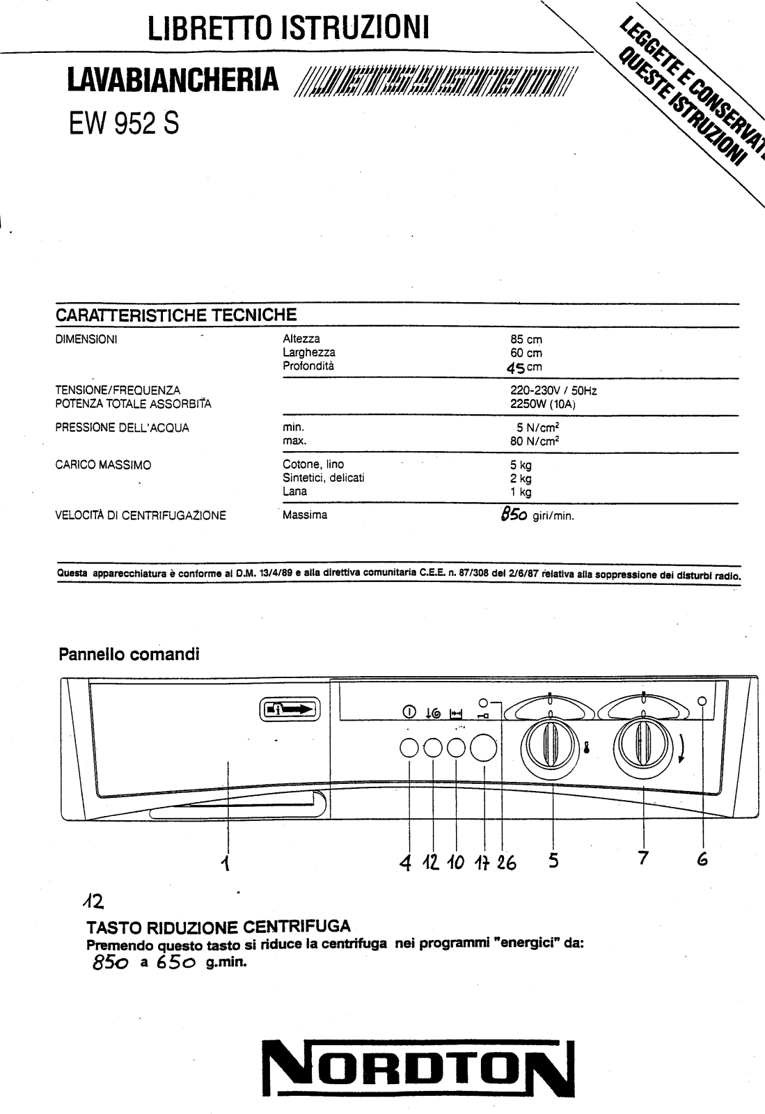 AEG EW952S User Manual