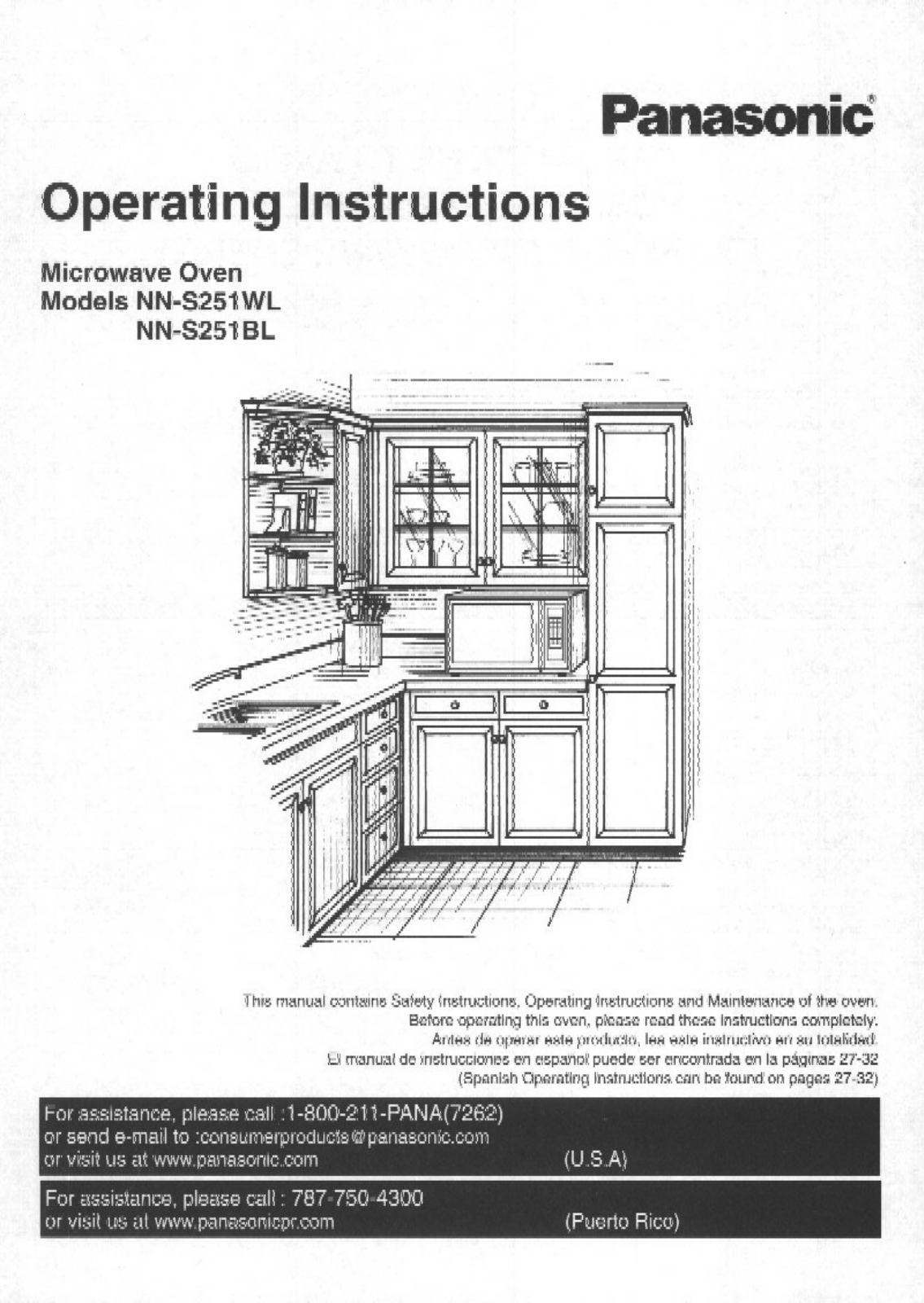 Panasonic NN-S251BL, NN-S251WL User Manual