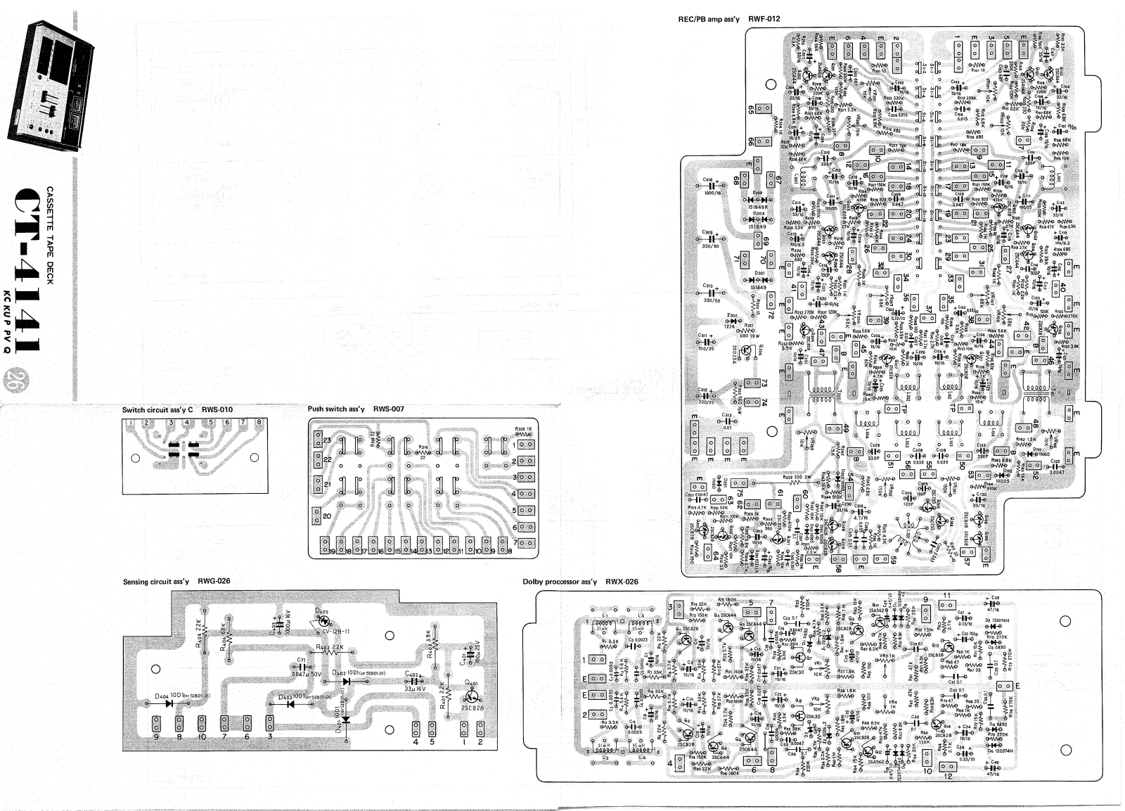 Pioneer CT-4141 Schematic