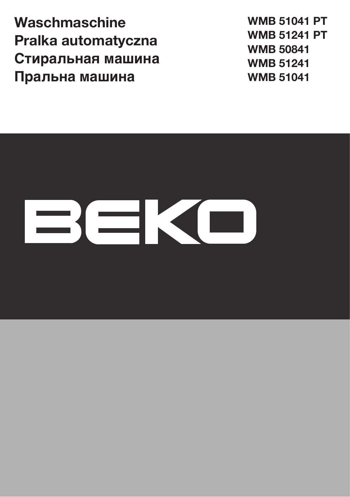 BEKO WMB 50841 User Manual