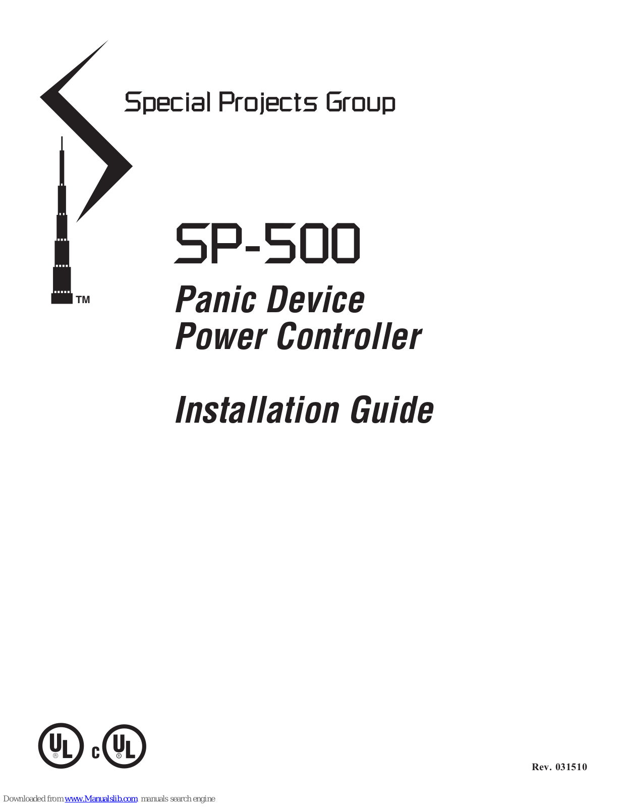 Special Projects Group SP-500 Installation Manual - ManualMachine.com