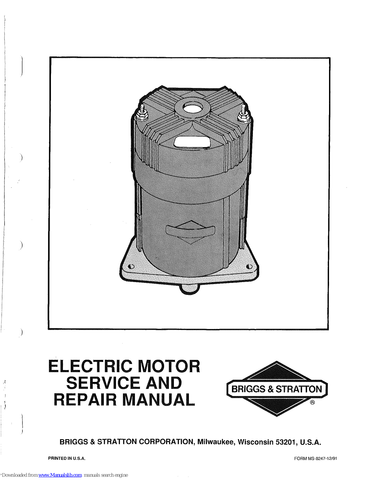 Briggs & Stratton 101120 Series, 748000 Series Service And Repair Manual