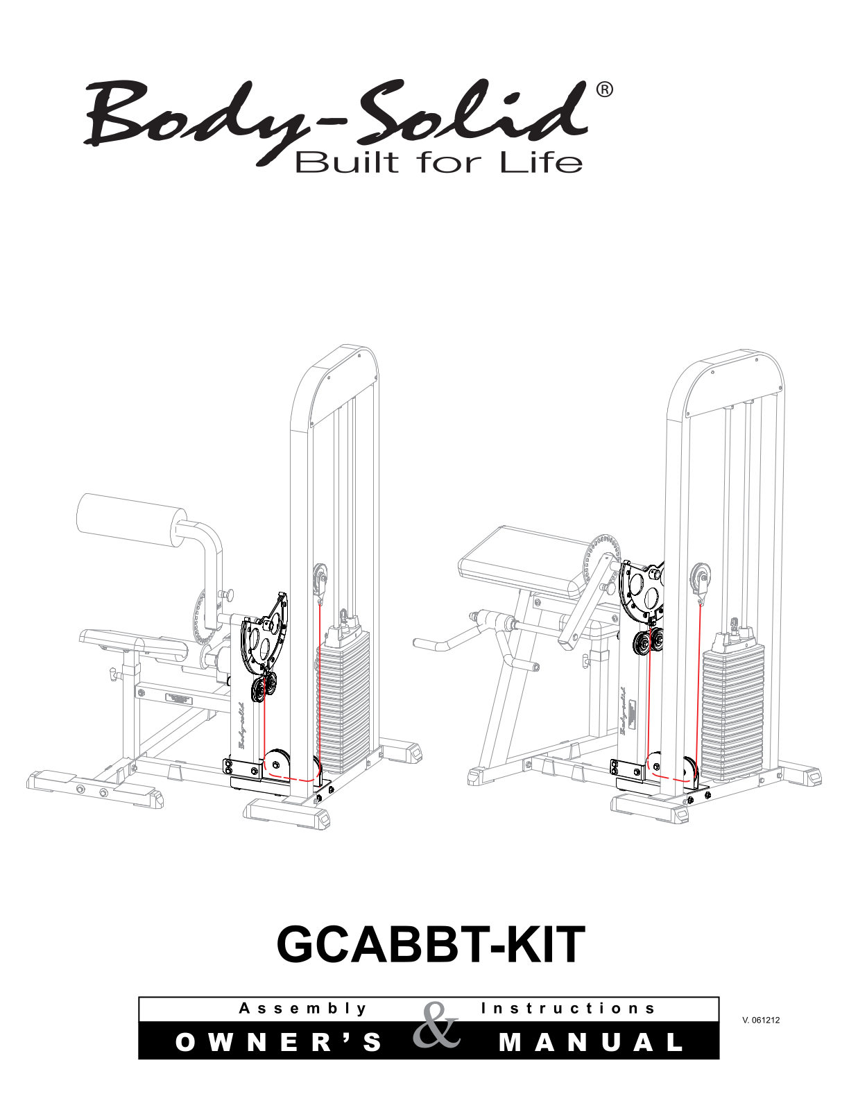 Body Solid GCABSTK3 User Manual