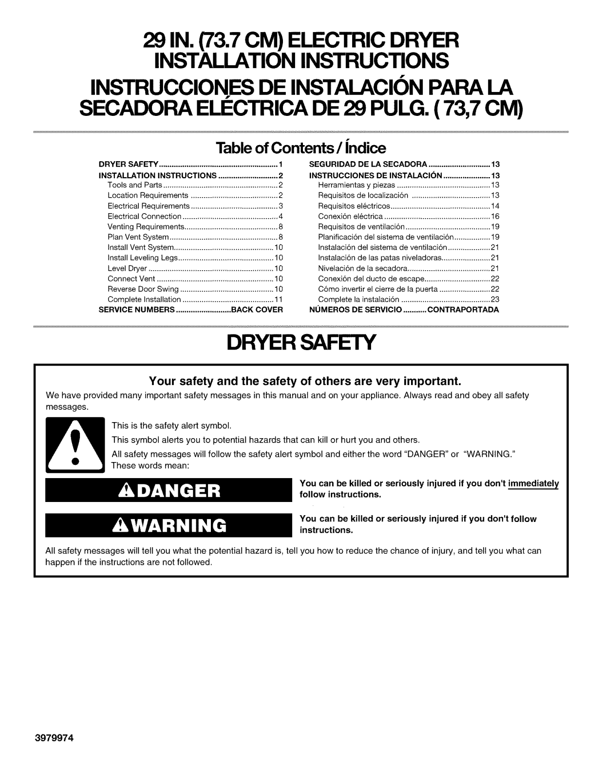 Kenmore 11062202101, 11062512101, 11062514101, 11062602101, 11062612101 Installation Guide - ManualMachine.com