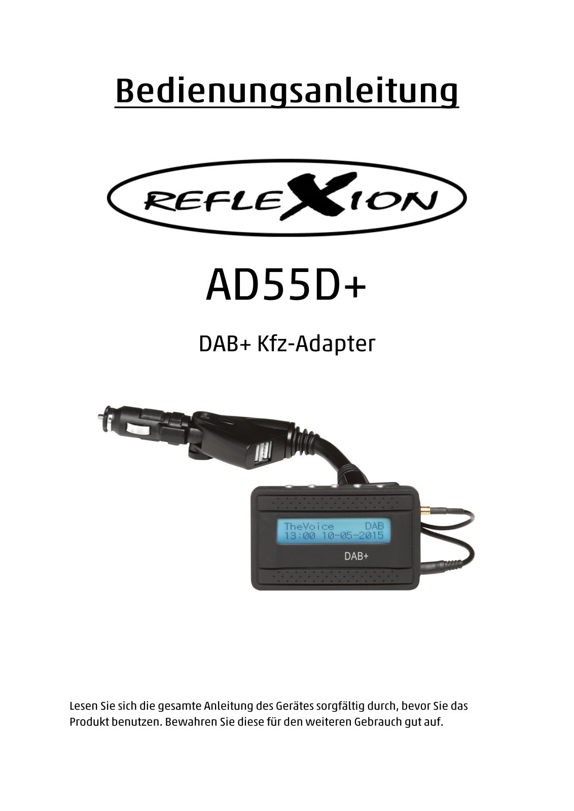 Reflexion AD55D User manual