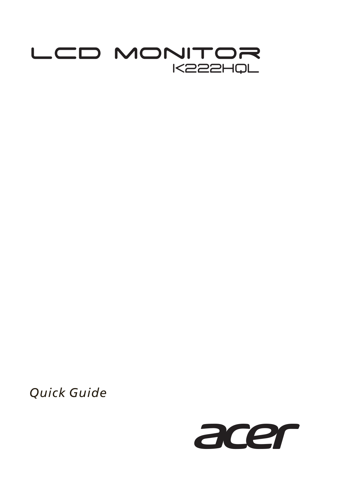 Acer K222HQLbid User Manual