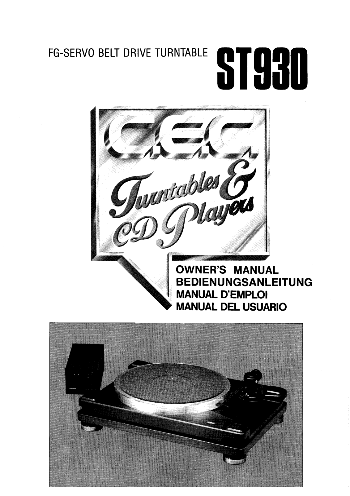 Cec ST-930 Owners Manual