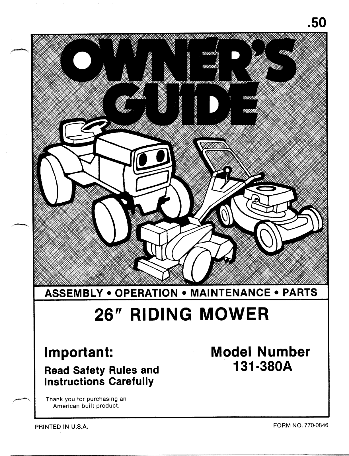 Bolens 131-380A User Manual