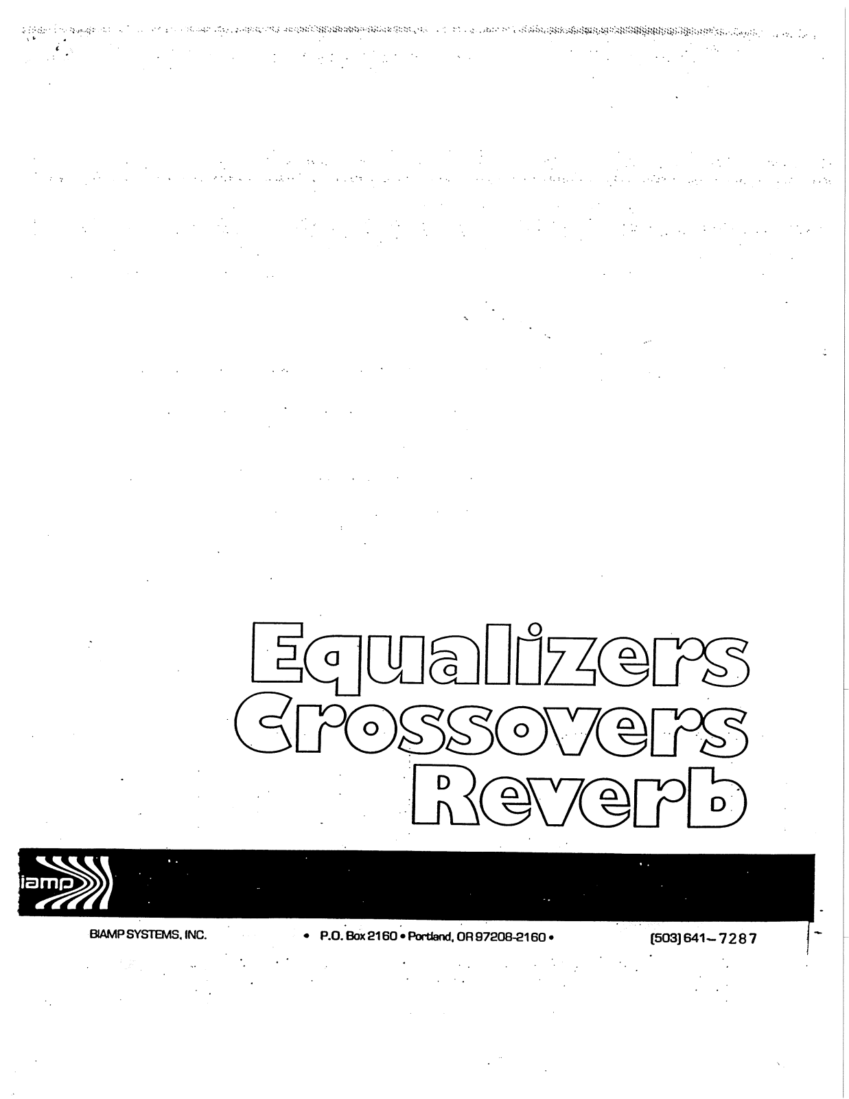 Biamp EQUALIZERS User Manual