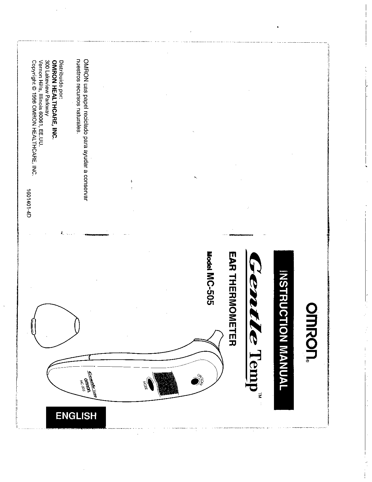 Omron MC-505 User Manual