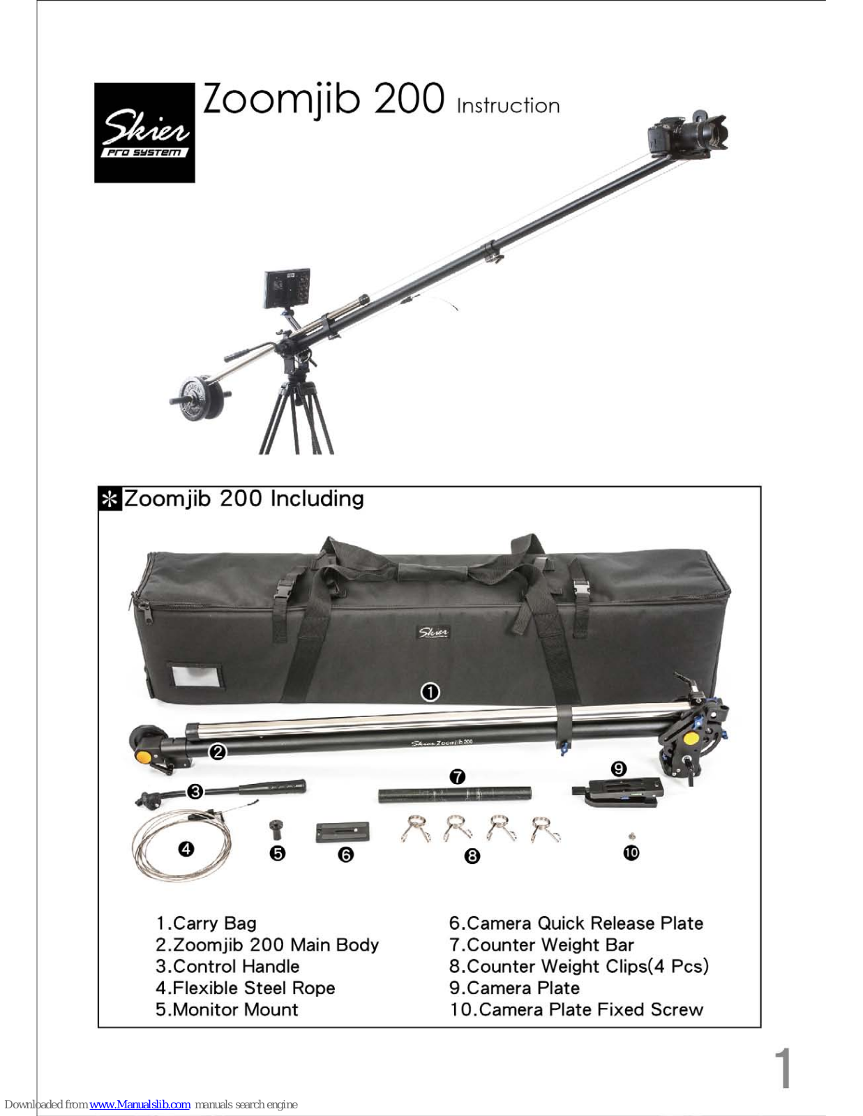 Skier Zoomjib 200 Instructions For Use Manual