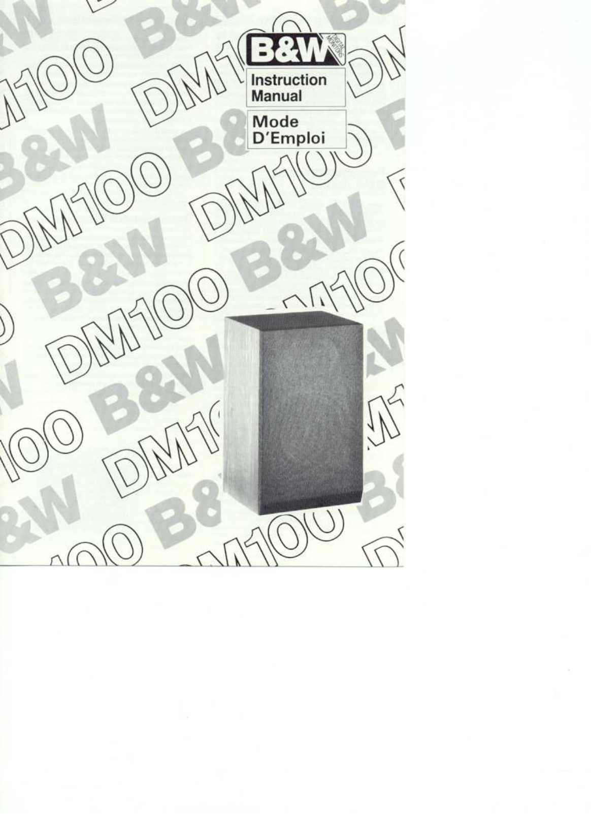 Bowers & Wilkins DM100 User Manual