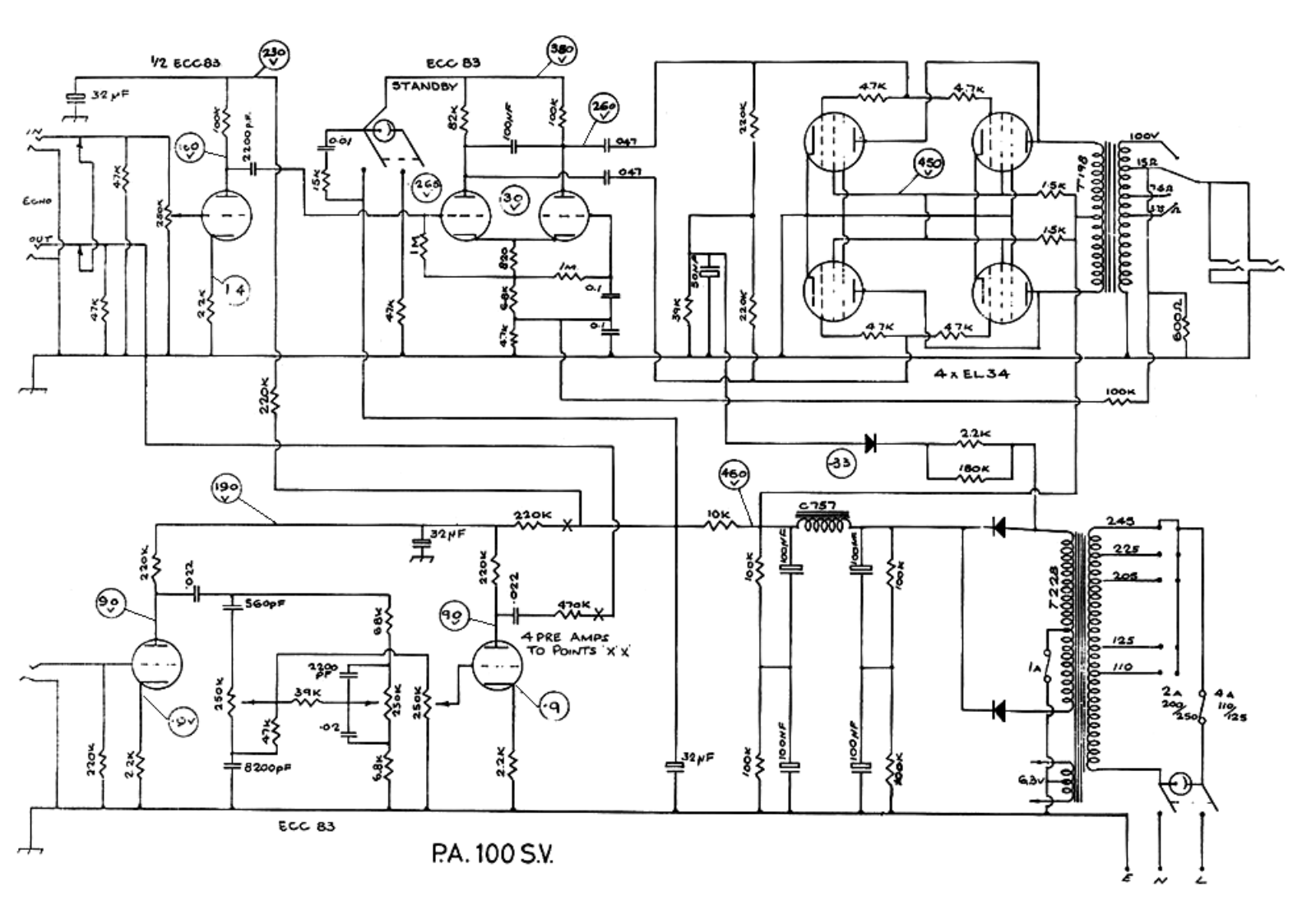 Selmer pa100sv schematic