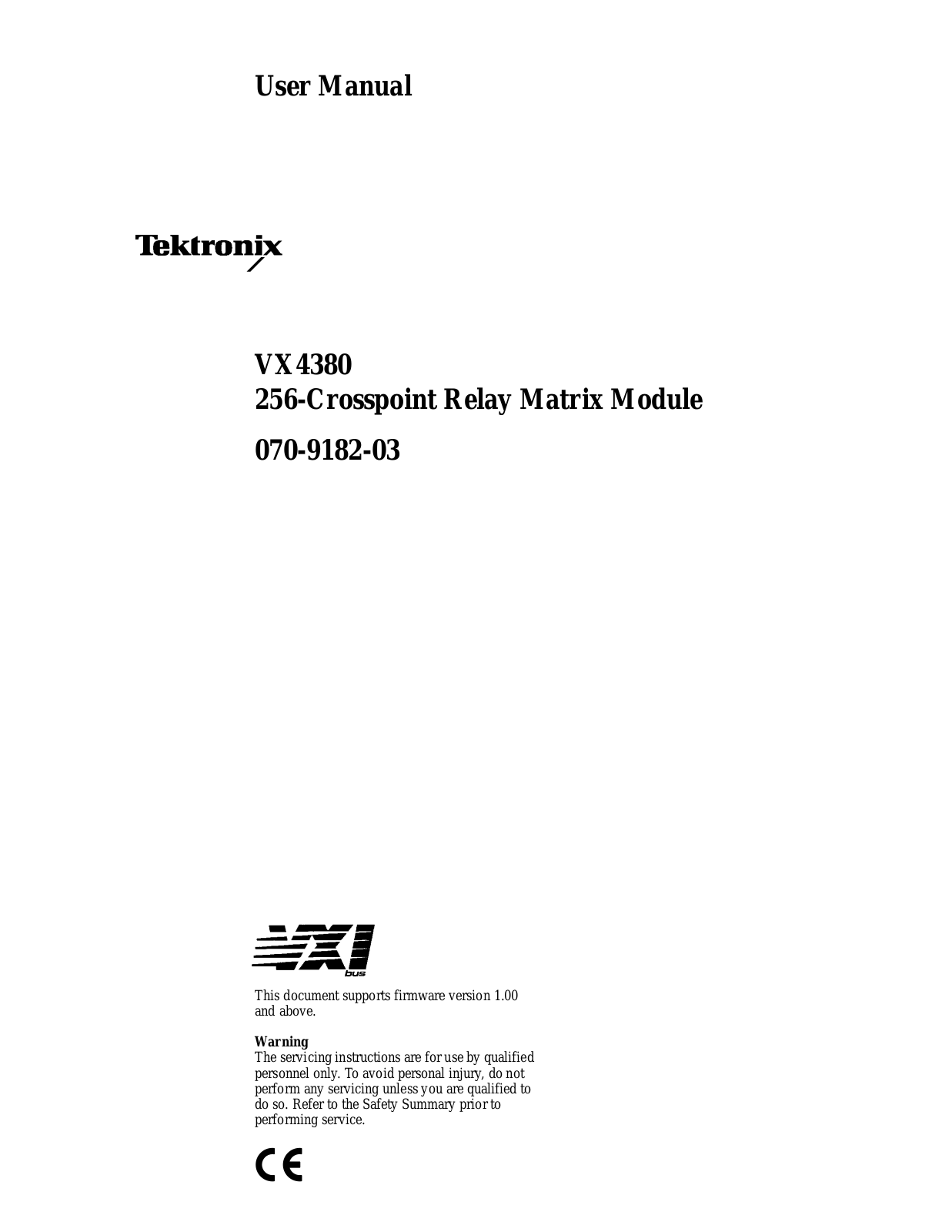 Tektronix vx4380 User Manual