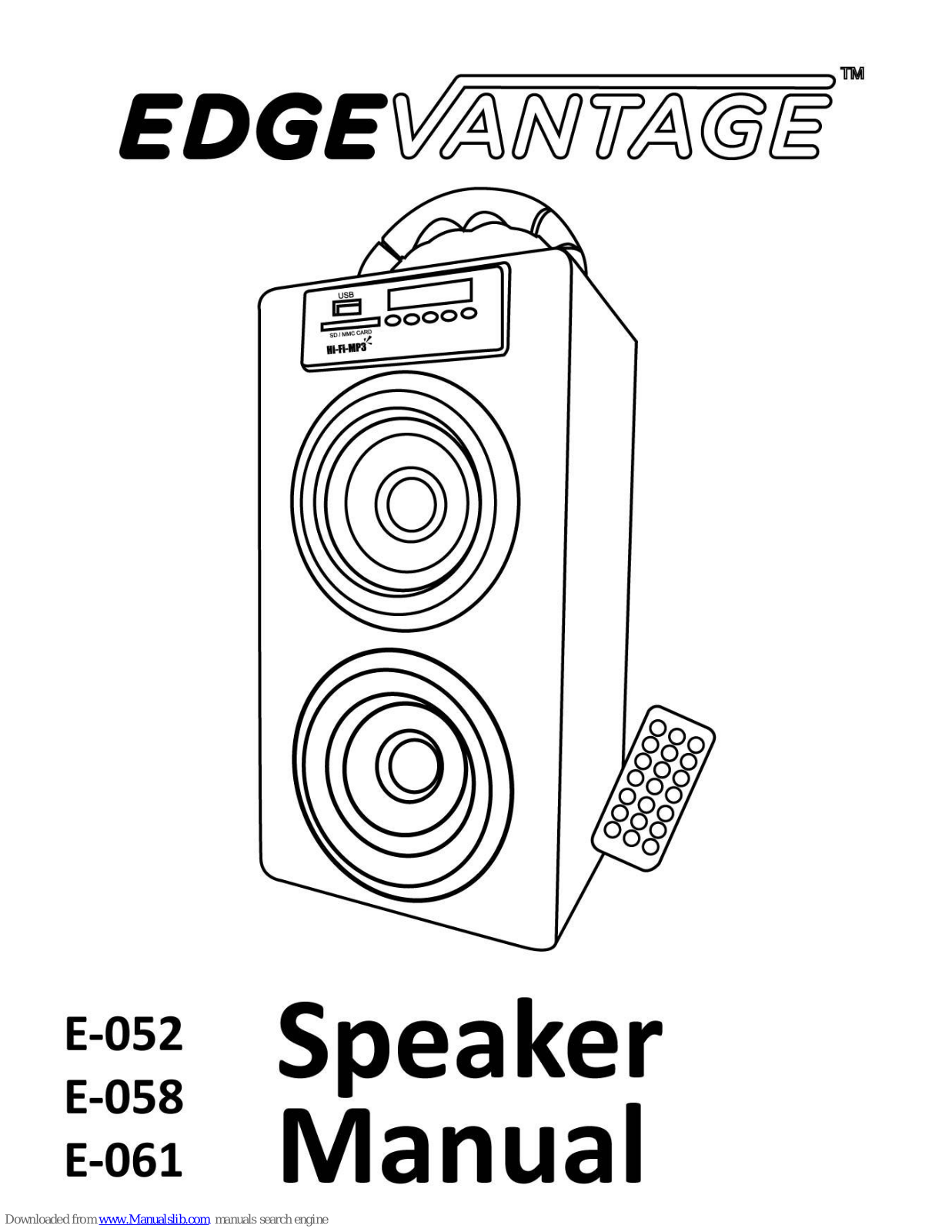 EdgeVantage E-052, E-058, E-061 User Manual